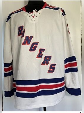Reebok New York Rangers HOF Harry Howell stitched jersey size 56 W/Fight Strap